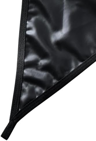 Lilosy Sexy Pu Leather Strappy Underwire Garter Belt Lingerie Set