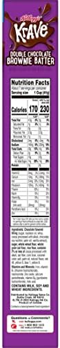 Krave Cold Breakfast Cereal, Chocolate Cereal, Kids Snacks, Double Chocolate Brownie Batter, 10.5oz Box