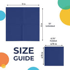 Party Solids Navy Paper Napkins Disposable Everyday 200 Pcs 2 Ply Navy Dinner Napkins Paper Everyday For Parties & Party Supplies