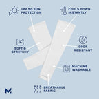 MISSION Cooling Sun Sleeves - Lightweight, Stretch Fabric - Cools Up to 2 Hours - UPF 50 Sun Protection - Machine Washable