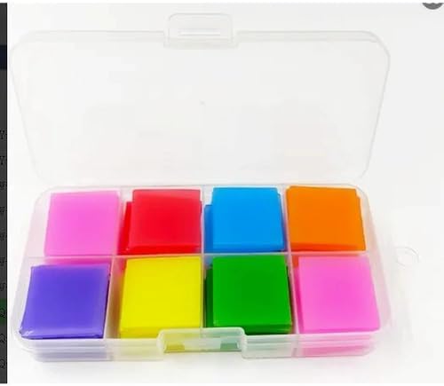 72 Pcs Diamond Painting Wax, 2.5X 2.5cm Colorful Clay Wax Embroidery Cross-Stitch Painting Set Tool DIY Diamond Wax Tool for Embroidery Accessories (8 Colors) (Multicoloured)