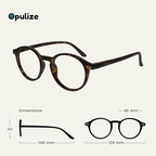 OPULIZE REY Reading Glasses and Reading SunGlasses for Women Men, Round Frame with Spring Hinges, Matte Brown, Blue, Green, Grey, Brown +2.00 (Pack of 5)
