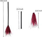 3 Pieces Halloween Witch Broom Plastic Witch Broom Props, Cosplay Broomstick for Halloween Witch Costume Party Decor Halloween Show Cosplay Party