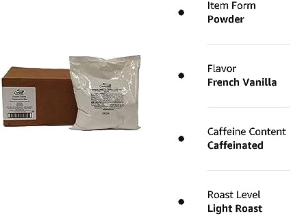 Farmer Brothers Powdered Cappuccino Mix, 6 Bags 2lb Each French Vanilla Medium Roast