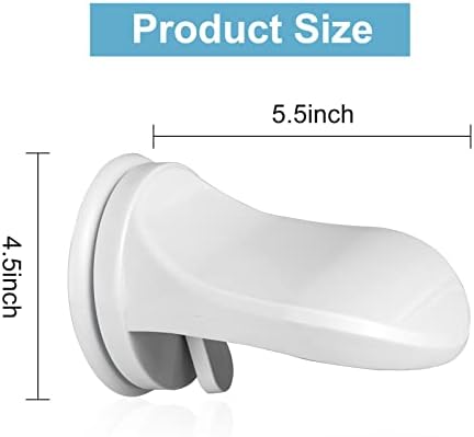 Andiker Shower Foot Rest, Bathroom Pedal with Suction Cup Shower Shaving Legs Aid, No Drilling for Home Hotel Bathroom Toilet Use (White)