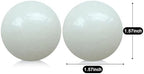 Natural Marble Baoding Chinese Meditation Balls, Stress Relief Hand Exercise Therapy Set with a Retro Style Tassel Boxes for Gift, 2-Piece Set,White Medium-1.57"