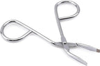 Silver Stainless Steel Eyebrow Scissors Tweezers,Elbow Pliers Clip Scissors,Flat Tip Hair Plucker Hair Removal Tweezers, Shave and Hair Removal