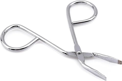Silver Stainless Steel Eyebrow Scissors Tweezers,Elbow Pliers Clip Scissors,Flat Tip Hair Plucker Hair Removal Tweezers, Shave and Hair Removal