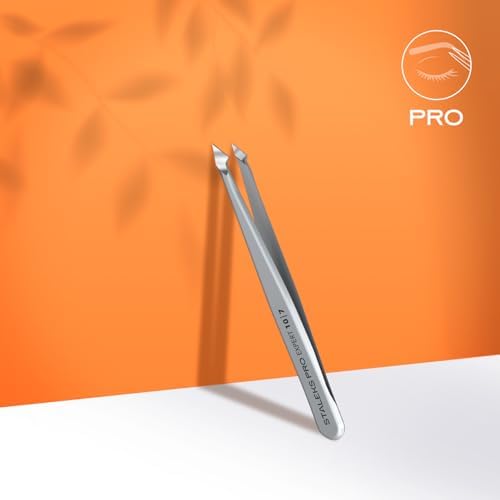 STALEKS PRO Professional Eyebrow Tweezers – Stainless Steel with Unique 2-in-1 Pointed Slant Tips for Shaping & Precise Hair Removal