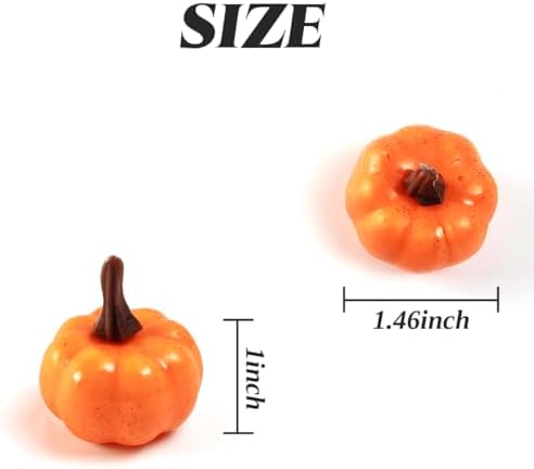 TIHOOD 20PCS Mini Artificial Pumpkins, Fall Harvest Simulation Pumpkins Decor Fake Fruit Home Decor for Halloween Thanksgiving Party Decorations (Orange)