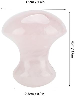 Stone Sha Scraping Massage Tool, Rose Quartz Crystal Massage Stone Scraping Massage Tool Mushroom Shaped for Eye Face Neck Beauty Spa Relaxing Massage Stone