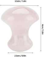 Stone Sha Scraping Massage Tool, Rose Quartz Crystal Massage Stone Scraping Massage Tool Mushroom Shaped for Eye Face Neck Beauty Spa Relaxing Massage Stone