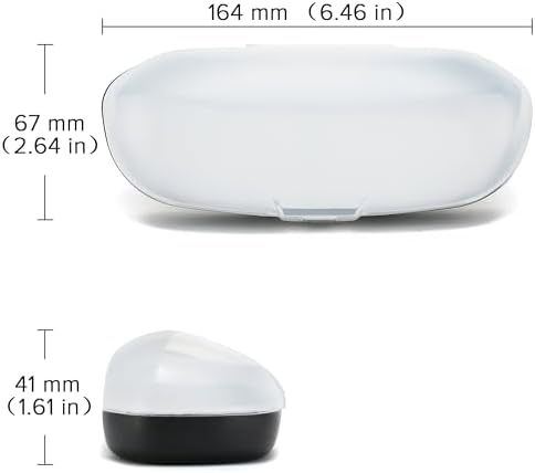 2Pack Plastic Hard Shell Glasses Case for Women Men Light Portable Sunglasses Case Reading Eyeglass Protective Case
