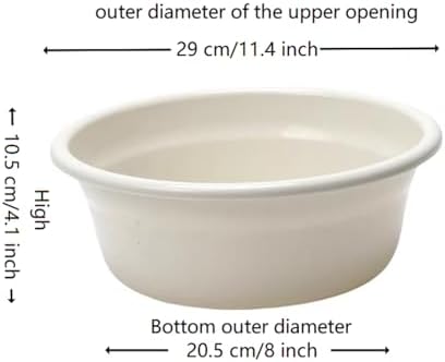 8 Pack Round Plastic Wash Basin,11.5 X 4.3 Inches Stackable Camping Dishpan,Portable Vegetable Fruit Dish Tub,Small Multipurpose Washtub for Face Cleansing, Home Kitchen Sink Outdoor Indoor