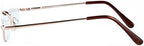 Agstum Half Moon Readers Spring Hinge Reading Glasses Single Vision (+2.25, Gold)