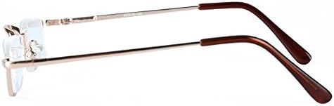 Agstum Half Moon Readers Spring Hinge Reading Glasses Single Vision (+2.25, Gold)