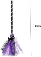 BinaryABC Halloween Witches Broom Plastic Spider Broom Witch Broomstick,Halloween Witch Decoration Props,Witch Costume Accessories,Halloween Supplies