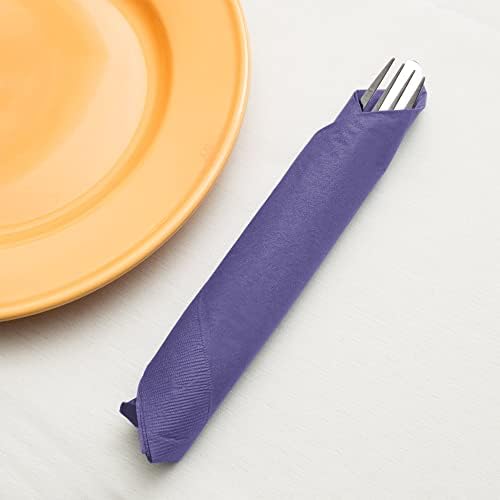 250-Count Touch of Color 3-Ply Paper Dinner Napkins, Purple