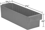 Akro-Mils 31168 AkroDrawer Stackable Plastic Storage Drawer Storage Bin, (17-5/8-Inch x 5-9/16-Inch x 4-5/8-Inch), Blue, (6-Pack)