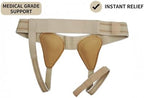 ORTONYX Inguinal Groin Hernia Truss Support Belt Guard Brace- Double Side Beige