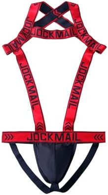 Mens Harness Sport Shoulder Strap with Jock Strap Fitness One-piecs Harness with Jockstrap Bodysuit