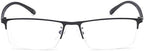 Jcerki Transition Photochromic Gray Reading Glasses Business Half Frame Photochromic Readers Eyeglasses
