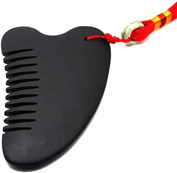 EatingBiting Gua Sha Scraping Massage Tool Comb Black Bian Stone Needle Gossip Healthy Gift Anti-Wrinkle Reduce Fat Lifting Slimming Scraper