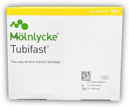 Molnlycke Tubifast Yellow Line with 2-Way Stretch 10.75cm x 10m 1/bx 2440