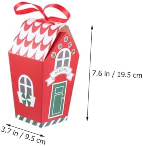 LALADEFIEE 20pcs Christmas Candy Boxes Wrapping Set Red Candy Storage Boxes for Cookies Nougat Snowflake Crisp Holiday Party Supplies