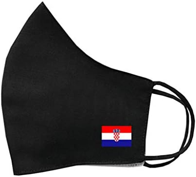 SET OF 4 X Croatia Flag Cotton Face Mask Protective Covering Washable Reusable Breathable Cover Croatian Mask