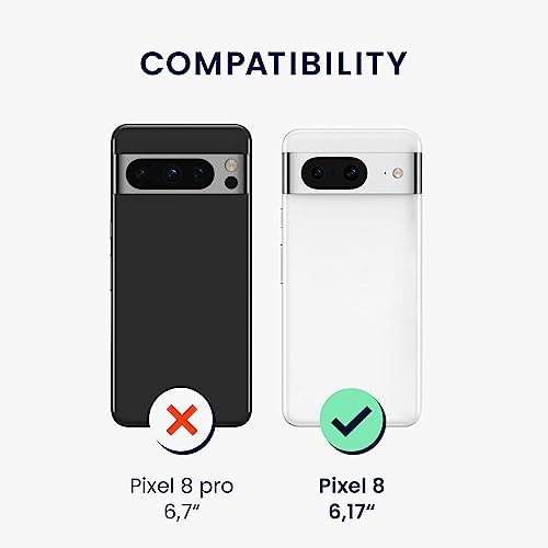 kwmobile Case Compatible with Google Pixel 8 Case - TPU Silicone Phone Cover with Soft Finish - Neon Pink