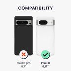 kwmobile Case Compatible with Google Pixel 8 Case - TPU Silicone Phone Cover with Soft Finish - Neon Pink