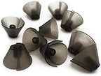 GN Resound Sure Fit Hearing Aid Standard Receiver Tulip Domes Dark Gray Split Ear Rub Piece Comfortable BTE Hearing Amplifier PSAP Kit Ear Tips Invisible, Perfect for Open Air (Open fit) (10 pcs)