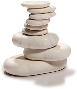 Master Massage 9piece Cold Stone Set Cool White Marble Package, 1count