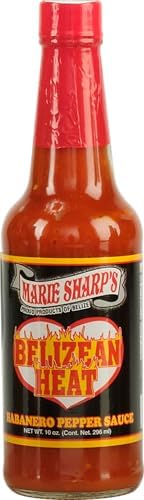 Marie Sharp’s Belizean Heat Habanero Pepper Sauce, 10 oz | Extra Hot Gourmet Hot Sauce from Belize | All-Natural, No Artificial Preservatives | Bold Flavor with Fiery Kick