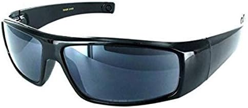 Classic Wrap Around Designer Reading Sunglasses for Men & Women, 3.00, Black