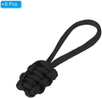 PATIKIL Zipper Pulls Replacement, 6 Pack Extension Cord Handle Fix Pull Tab Extender Fixer Slider Head Repair Kit for Luggage Backpack Jacket, Black