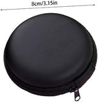 NUOBESTY 10PCS Round Earphone Storage Case Pressure Resistant Portable Headset Organizer for Travel Sturdy Earbud Box with Shockproof Protection Black