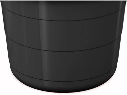 (Black) Flexible 17-Gallon Plastic Storage Tub with Rope Handles, Multi-Purpose Utility Bucket (1)