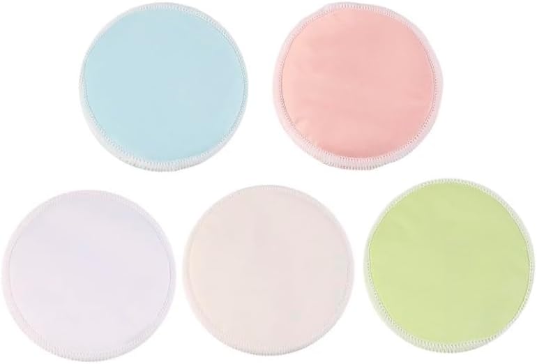 Reusable Nursing Pads, 8 Pack, Maternity Breastfeeding Pads, Blue/White. Can also be used as reusable, washable makeup remover pads.