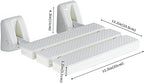 Wall Mounted Shower Stool Foldable, Shower Seat for Inside Shower for Elderly and Baby, Shower Seat for Inside Shower Modern - Waterproof and Non-Slip (White)