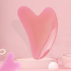 Heart Shape Gua Sha Tool - Resin Scraping Plate for Face, Neck and Full Body Massage Therapy - Lightweight and Portable Skincare Accessory(Pink)