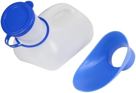 Unisex Potty Urinal for Car, Portable Urinal for Men and Women, Bedpans Pee Bottle with a Lid and Funnel, Mobile Toilet Urinal for Car, Old Man, Child and Patient for Hospital Camping Outdoor Travel