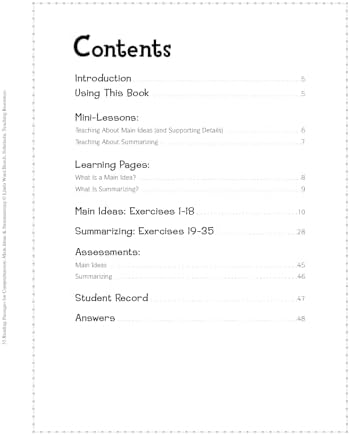 35 Reading Passages for Comprehension: Main Ideas & Summarizing: 35 Reading Passages for Comprehension