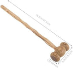 TIDTALEO Wooden Back Massager Hammer, Manual Percussion Massage Tool with Solid Wood Handle, Portable Knock Hammer for Trigger Point Relief and Muscle Relaxation at Home