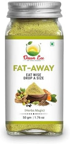Dawn Lee Fat Away Tea 50g /1.76 oz | Caffeine-Free Herbal Blend with Fenugreek Powder, Fennel, Carom, Cinnamon & Triphala | Natural Plant-Based Ingredients | No Preservatives or Additives