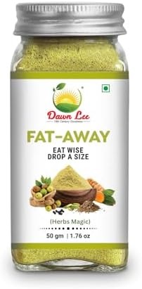 Dawn Lee Fat Away Tea 50g /1.76 oz | Caffeine-Free Herbal Blend with Fenugreek Powder, Fennel, Carom, Cinnamon & Triphala | Natural Plant-Based Ingredients | No Preservatives or Additives