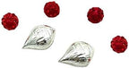 Samyuktha 925 Pure Silver Nariyal (Coconut) for Pooja and Gift Purpose - Set of 2, 1 Gram per Piece