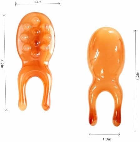 Nose Gua Sha Facial Massage Tool Sinus Eyes Jaw Neck Face Body Guasha Tool Resin Manual Scalp Massager for Hair Growth Head Hair Massage Comb Handheld Multifunctional Meridians Acupoint Massage Tool