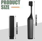 Patelai 2 Pieces Travel Toothbrush Set, Travel Size Toiletries, Soft Bristle Mini Foldable Tooth Brush with Case, Individually Wrapped Small Portable Toothbrush for Camping Home (Black and White)